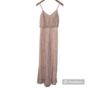 Adrianna Papell Beaded Pink Gown Size 2